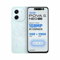 Tecno POVA 6 NEO 5G (Azure Sky, 6GB+128GB) | Advanced AI Features | 108MP Ultra Clear AI Camera | D6300 Powerful Processor | 5 Year Lag Free Fluency | 5000 mAh Battery | in Built Infrared and NFC