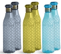 HomeWiz Kitchen Plastic Water Bottle I Set of 6 Water Bottlesle 1 ltr