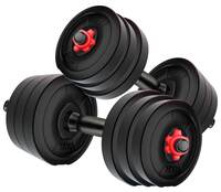 Kore K-PVC-DM-14KG-COMBO16 Dumbbell Set Combo, (2.5 kg x 4)+(1 kg x 4) Adjustable , Black