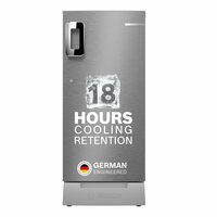 Bosch 207 L, 3 Star, Direct-Cool Single Door Refrigerator (CST20S23PI, Silver, Pedestal)