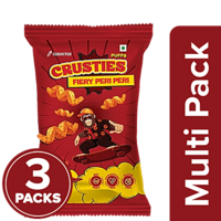 Cornitos Crusties Puffs Fiery Peri Peri, 3 x 62 g (Multipack)