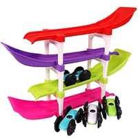 Toyshine Racer Ramp Toy With 4 Cars, 4 Ramps And Race Track For 1, 2, 3 Toddlers, Boys & Girls Educational Vehicle With Figure