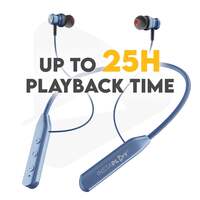 INSTAPLAY INSTABUDS PRO BT 5.0 Wireless On Ear Headphones with Metal Earbuds,Extra Bass, 24Hrs Playtime, Lightweight Neckband, Sweat-Resistant Magnetic Earbuds, Voice Assistant & Mic - (Royal Blue)