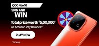 Amazon IQOO Neo 10 Spin and Win (up to ₹5,00,000 as Amazon Pay Balance)