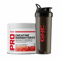 GNC Pro Performance Creatine Monohydrate with Black Shaker- 3000mg Creatine Per Scoop 