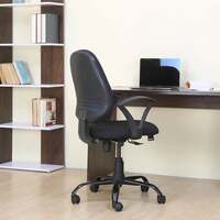 Nilkamal Remus Mid Back Office Chair Fabric Chair for Office,Home Office,Study Black