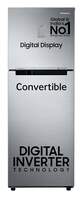 Samsung 236 L, 3 Star, Convertible, Digital Inverter with Display Frost Free Double Door Refrigerator (RT28C3733S8/HL, Silver, Elegant Inox)