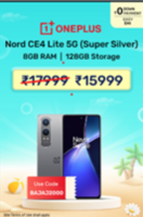Flash Sale! OnePlus Nord CE4 Lite 5G (Super Silver, 8GB RAM, 128GB Storage) @15,999