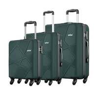 Safari Pentagon Set of 3 (Cabin + Medium + Large) Trolley Bags Hard Case Polypropylene 4 Wheels 360 Degree Wheeling Luggage, Travel Bags, Suitcase for Travel, Trolley Bags for Travel, Dusk Green