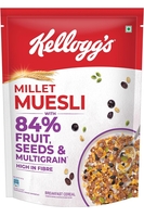 Kellogg's Millet Muesli with 84% Fruit, Seed & Multigrain 500g | High in Fibre | Multigrain Breakfast Cereal 
