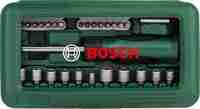 Bosch 46 Piece Screwdriver Set (Black and Silver)  (Pack of 46)