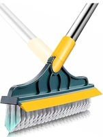 VYOOx Toilet Cleaning Brush with Wiper Tiles Cleaning Bathroom Brush Floor Scrub Brush with Long Handle 120° Rotate 2IN1 Home Kitchen Bathroom Toilet Cleaning Brush Pack-1 



