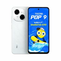 Tecno POP 9 (Glittery White, 3GB+64GB) |India's 1st Mediatek G50 | IP54 Rated | 5000 mAh Battery