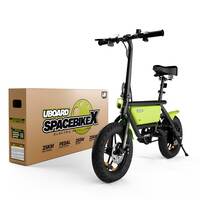 UBOARD Space Bike - Electric Foldable Lightweight Aluminum Frame, LED Lights, 250W Motor, 36V Battery, Up to 40km Range, Disc Brakes, Air Rear Suspension, Smart LCD Display (Neon Green)
