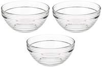 Amazon Brand - Solimo Set of 3 Glass Bowls | 1080 ml | Transparent