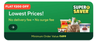 Zepto Super Saver  - Flat ₹200 off on Order Above ₹1999 