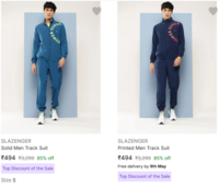 SLAZENGER  Solid Men Track Suit