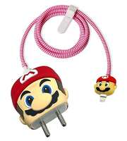 FACTOTECH Protective Charging Case for iPhone Charger and Charging Cable,Have Durable Cable Sleeve -Mario