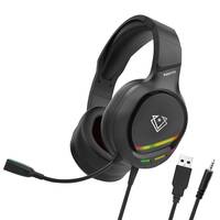 Vertux Tokyo Gaming Headset | Over-Ear Noise-Isolating | Omni-Directional Mic RGB Light 