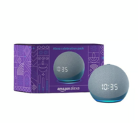 Amazon Alexa Gift Pack Echo Dot 4th Gen with Clock Smart Speaker (15W, Blue)