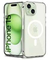  WOW IMAGINE Ultra-Hybrid Back Case Cover for iPhone 15 Compatible with MagSafe | Sleek Hard Crystal Clear Back | Drop & Camera Protection | Shockproof Mobile Case For iPhone 15 (PC & TPU, Transparent) 