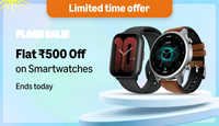 Amazon Flash Sale -Flat Rs.500 Off on Smartwatches  