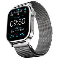 Fire-Boltt Rise Luxe Smart Watch, 1.85" HD Display, Metal Body with Bluetooth Calling, Rotating Crown, AI Voice Assistant, 120 Sports Modes, Neon UI, SpO2 & Heart Rate Monitoring (Silver Mesh)