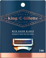 LOOT : King C. Gillette Mens Neck Razor Cartridges (Pack of 3) with Built in Precision Trimmer for Shaping (Pack of 3)