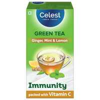 Fresh - Celest Green Tea Ginger, Mint & Lemon, with added Vitamin C, 100 Teabags | Green Tea [Location Specific]