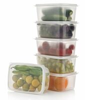 ALLWIN HOUSEWARE W Fridge Storage Containers (Pack of 1), Fridge Organizer with Air Tight Lid, Fridge Storage Boxes Keep Fruits, Vegetables Boxes, Container Box, 1800 ML, Transparent