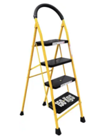 ProHome 4 Step Steel Ladder for Home With Anti Skid shoes Steel Ladder  (With Platform)