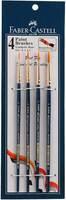 Faber-Castell Paint Brush Set - Round, Pack of 4 (Navy Blue)
