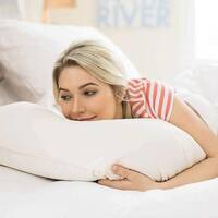 Saniya Corporation - Microfibre Solid Body Pillow (Pack of 1) (White)