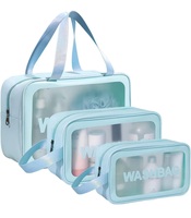  RRK 3-pieces Wash Bag Transparent Cosmetic Bag, Waterproof Makeup Bag Set Function refers to the purpose of Vanity Box. Makeup, Makeup and Jewellery, etc. Vanity Box 
