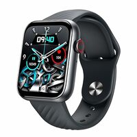 itel ICON-2 Smartwatch with BT Calling, 1.83" HD Display, 550 nits Peak Brightness, Functional Crown, IP68, 150+ Watch Faces, 24Hr Health Monitor and Voice Assistant (Black)