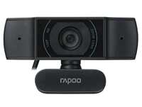 RAPOO C200 720P HD Webcam with Microphone, USB Computer Camera, Dual Noise Reduction Mics, 100° Wide-Angle Lens, Plug & Play, Ideal for Zoom, Skype, Teams, Video Calls, and Conferencing.