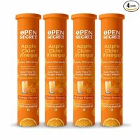 Open Secret Apple Cider Vinegar Tablet - 60 Effervescent  (Orange Flavour - Pack of 4)