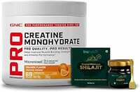GNC Pro Performance Pure Micronized Creatine Monohydrate with Free Shilajit  - 250 gm & 10 gm Shilajit