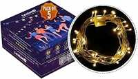 Lexton Led String Light Plug Sourced 11 Meter, (Ultra Warm White, Pack of 5)