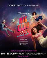 The Big Cliq Sale : 30% - 85% off + Flat ₹1000 value back + Extra 10% off
