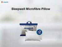 Sleepwell Pillow Set || Comfort And Support Pillow Microfibre Solid Sleeping Pillow Pack of 2  (White)