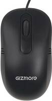 Gizmore GIZ-M001 Wired Ambidextrous Optical Mouse (USB 2.0, Black)