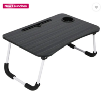 RPVENTERPRISE - Desk for Study Foldable Non-Slip Legs Reading Tray  (Finish Color - NEW BLACK)