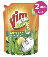 [Price drop] Instamart Vim Dishwash Anti Bac Liquid Neem 2Lx2 [location specific]