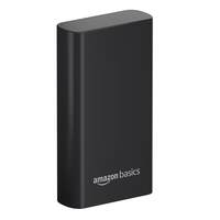 amazon basics 20000 Mah 22.5W Fast Charging Power Bank with Cable | Triple Output Ports |Dual Input Ports | Lithium Polymer Power Bank | Compact Metal Body (Black)