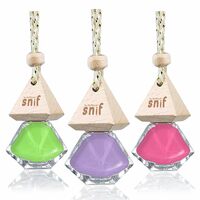 The Old Natural Snif Diamond Hanging oil Car Perfume Combo Pack (3 Free Refill) - Pack of 3 (Jazzy Jasmine, Romantic Rose and Lavender Love)