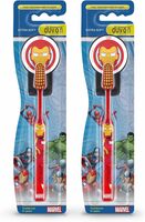 DUVON - Kids Toothbrush Combo Pack (Marvel - Ironman, Spiderman, Captain America) (Disney Princesses - Cinderella, Ariel, Tangled)