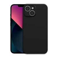 amazon basics Back Cover for iPhone 14 | Silicone Soft Case| Camera Protection Micro Fiber Lining (Black) 