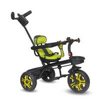 Maanit | Easy to Ride Baby Tricycle with Parental Control Handle with Water Bottle | Kids Storage Basket and Bell | Foldable Footrest | for Kids, (Yellow)