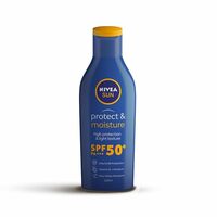 NIVEA Sun Protect And Normal Moisture 125Ml Spf 50 Advanced Sunscreen For Instant Protection| Pa+++ Uva - Uvb Protection System| Vitamin E + Moisture| Very Water Resistant| For Men & Women